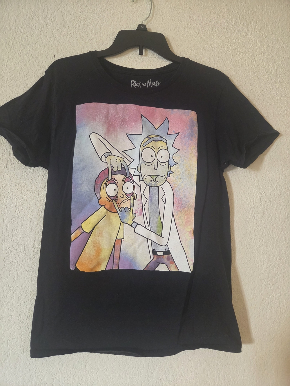 Ripple Junction Rick and Morty Black Tee with Multicolor Graphic